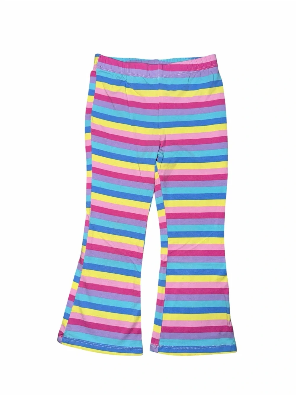 Counting Daisies Purple Rainbow Matching Outfit Set Ruffle Flare Pant Toddler 2T